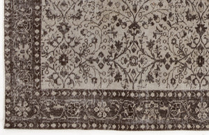 Beige Over Dyed Vintage Rug 5'2'' x 8'5'' ft 158 x 257 cm