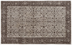 Beige Over Dyed Vintage Rug 5'2'' x 8'5'' ft 158 x 257 cm