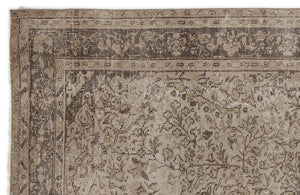 Beige Over Dyed Vintage Rug 5'3'' x 10'6'' ft 160 x 320 cm