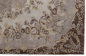 Beige Over Dyed Vintage Rug 5'4'' x 8'6'' ft 162 x 260 cm