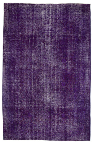 Purple Over Dyed Vintage Rug 6'5'' x 10'0'' ft 196 x 305 cm