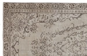 Beige Over Dyed Vintage Rug 4'10'' x 8'7'' ft 148 x 261 cm