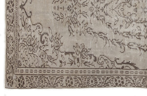 Beige Over Dyed Vintage Rug 4'10'' x 8'7'' ft 148 x 261 cm