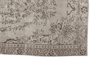 Beige Over Dyed Vintage Rug 4'10'' x 8'7'' ft 148 x 261 cm