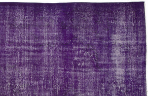 Purple Over Dyed Vintage Rug 5'11'' x 9'3'' ft 180 x 281 cm