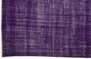 Purple Over Dyed Vintage Rug 5'11'' x 9'3'' ft 180 x 281 cm