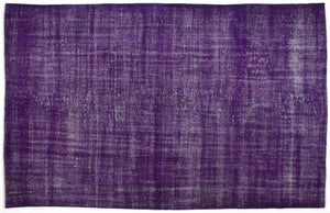 Purple Over Dyed Vintage Rug 5'11'' x 9'3'' ft 180 x 281 cm