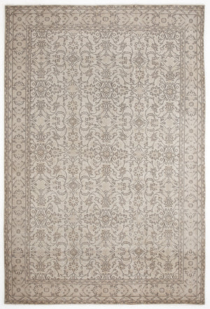 Beige Over Dyed Vintage Rug 6'1'' x 9'3'' ft 186 x 282 cm