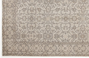 Beige Over Dyed Vintage Rug 6'1'' x 9'3'' ft 186 x 282 cm