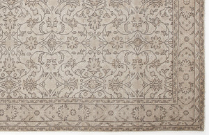 Beige Over Dyed Vintage Rug 6'1'' x 9'3'' ft 186 x 282 cm
