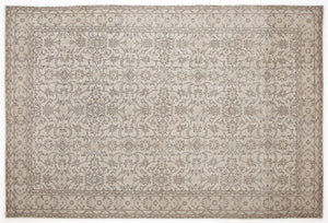 Beige Over Dyed Vintage Rug 6'1'' x 9'3'' ft 186 x 282 cm