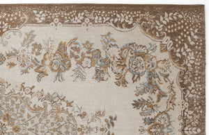 Beige Over Dyed Vintage Rug 6'1'' x 10'2'' ft 186 x 310 cm