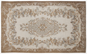 Beige Over Dyed Vintage Rug 6'1'' x 10'2'' ft 186 x 310 cm