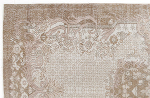 Beige Over Dyed Vintage Rug 6'3'' x 10'7'' ft 191 x 323 cm