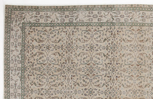 Beige Over Dyed Vintage Rug 6'0'' x 9'10'' ft 184 x 300 cm
