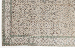 Beige Over Dyed Vintage Rug 6'0'' x 9'10'' ft 184 x 300 cm