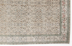 Beige Over Dyed Vintage Rug 6'0'' x 9'10'' ft 184 x 300 cm