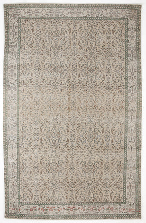 Beige Over Dyed Vintage Rug 6'0'' x 9'10'' ft 184 x 300 cm
