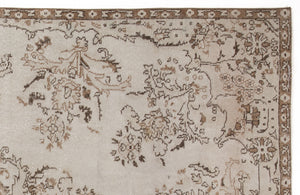Beige Over Dyed Vintage Rug 5'9'' x 9'5'' ft 175 x 288 cm