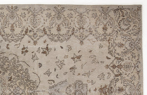 Beige Over Dyed Vintage Rug 5'10'' x 9'7'' ft 177 x 291 cm