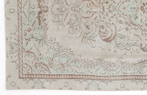 Beige Over Dyed Vintage Rug 5'2'' x 9'5'' ft 158 x 286 cm