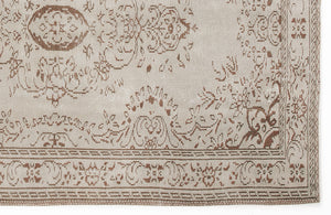 Beige Over Dyed Vintage Rug 5'9'' x 8'8'' ft 176 x 263 cm