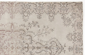 Beige Over Dyed Vintage Rug 5'7'' x 8'12'' ft 170 x 274 cm