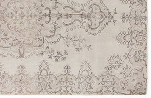 Beige Over Dyed Vintage Rug 5'7'' x 8'12'' ft 170 x 274 cm
