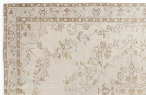 Beige Over Dyed Vintage Rug 6'0'' x 9'8'' ft 184 x 295 cm
