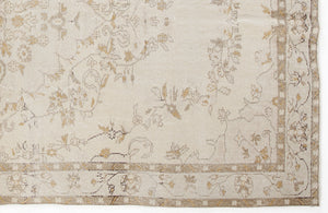 Beige Over Dyed Vintage Rug 6'0'' x 9'8'' ft 184 x 295 cm