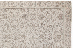 Beige Over Dyed Vintage Rug 5'2'' x 9'9'' ft 158 x 298 cm