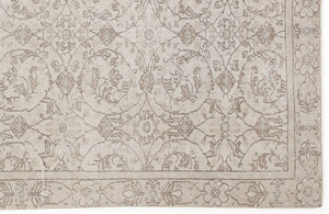 Beige Over Dyed Vintage Rug 5'2'' x 9'9'' ft 158 x 298 cm