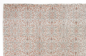 Beige Over Dyed Vintage Rug 6'5'' x 10'3'' ft 196 x 312 cm