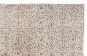 Beige Over Dyed Vintage Rug 6'5'' x 10'3'' ft 196 x 312 cm