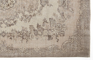 Beige Over Dyed Vintage Rug 5'8'' x 9'2'' ft 173 x 279 cm