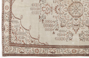 Beige Over Dyed Vintage Rug 5'1'' x 8'7'' ft 155 x 262 cm