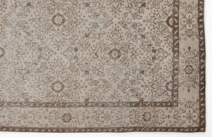 Beige Over Dyed Vintage Rug 4'12'' x 8'6'' ft 152 x 258 cm