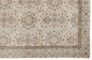 Beige Over Dyed Vintage Rug 5'10'' x 9'2'' ft 178 x 280 cm