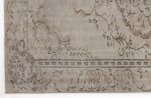 Beige Over Dyed Vintage Rug 5'6'' x 8'11'' ft 167 x 272 cm