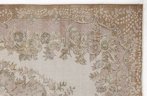 Beige Over Dyed Vintage Rug 5'10'' x 9'7'' ft 178 x 292 cm