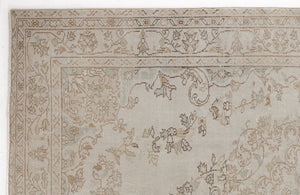 Beige Over Dyed Vintage Rug 6'0'' x 9'3'' ft 184 x 283 cm