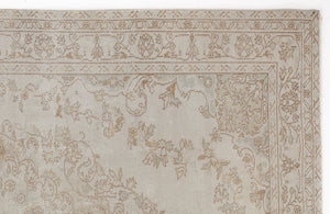 Beige Over Dyed Vintage Rug 6'0'' x 9'3'' ft 184 x 283 cm