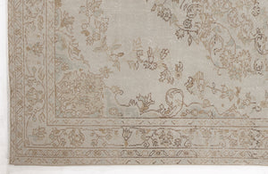 Beige Over Dyed Vintage Rug 6'0'' x 9'3'' ft 184 x 283 cm