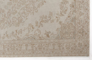 Beige Over Dyed Vintage Rug 6'0'' x 9'3'' ft 184 x 283 cm