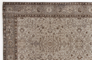 Beige Over Dyed Vintage Rug 5'5'' x 8'10'' ft 166 x 268 cm