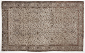 Beige Over Dyed Vintage Rug 5'5'' x 8'10'' ft 166 x 268 cm