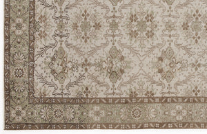 Beige Over Dyed Vintage Rug 4'10'' x 8'2'' ft 147 x 248 cm