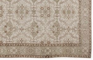 Beige Over Dyed Vintage Rug 4'10'' x 8'2'' ft 147 x 248 cm