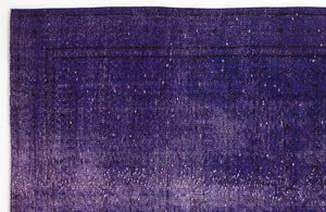 Purple Over Dyed Vintage Rug 5'5'' x 8'8'' ft 164 x 264 cm