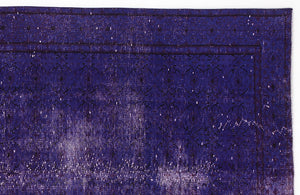 Purple Over Dyed Vintage Rug 5'5'' x 8'8'' ft 164 x 264 cm